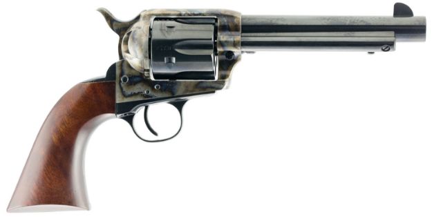 Picture of Taylors & Company 550858 1873 Gunfighter 45 Colt (LC) Caliber with 5.50" Blued Finish Barrel, 6rd Capacity Blued Finish Cylinder, Color Case Hardened Finish Steel Frame & Walnut Army Size Grip