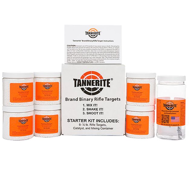 Picture of Tannerite STR Starter Kit  Impact Enhancement Explosion White Vapor Centerfire Rifle Firearm 0.50 lb 24 Targets