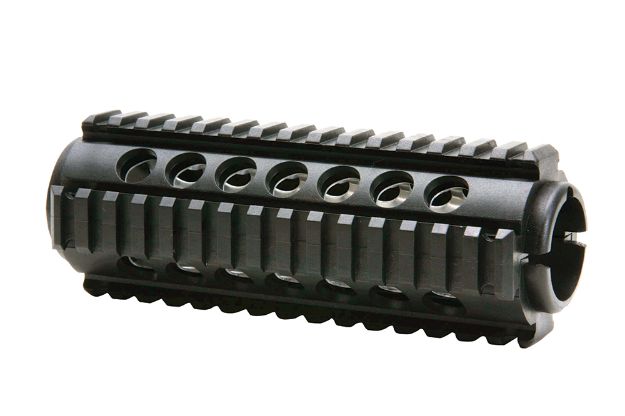 Picture of ProMag PM242 Quad Rail Handguard 2-Piece Polymer w/Aluminum Heat Shield Insert Black AR-15 Carbine