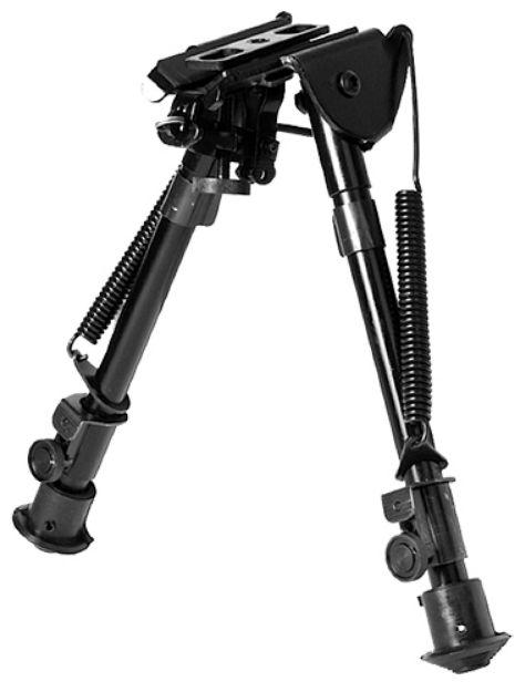 Picture of NcStar ABPGF Precision Grade Fullsize Friction Bipod Black 7-11" Steel/Aluminum W/Adapters