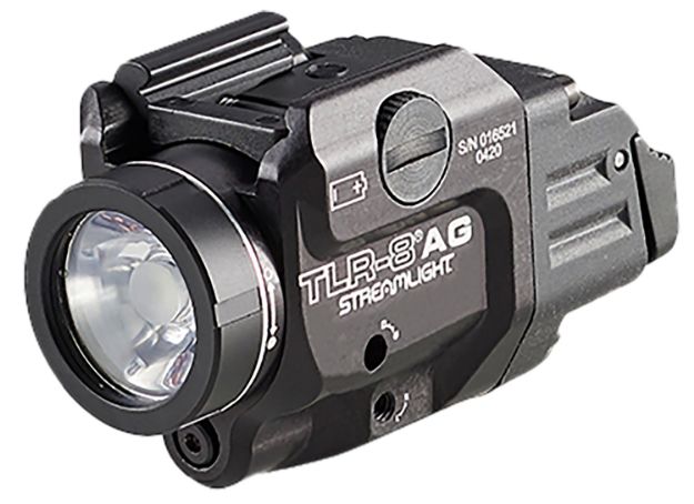 Picture of Streamlight 69434 TLR-8 A G Gun Light with Green Laser  Black Anodized 500 Lumens White LED