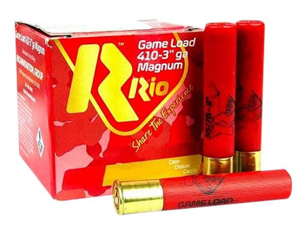 Picture of Rio Ammunition RCHV368 Game Load  410Gauge 3" 11/16oz 8Shot 25 Per Box/10 Case