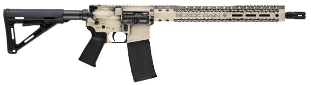 Picture of Black Rain Ordnance BROWTPLSB Spec 15+ We The People 5.56x45mm NATO 30+1 16", Light Sand Battleworn with Deep Engraving, 15" Slim M-LOK, Magpul Grip/Carbine Stock, Castle Flash Hider