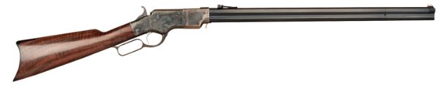 Picture of Cimarron CA236 1860 Henry Steel Framed 45 Colt (LC) 12+1 24" Blued Octagon Barrel, Color Case Hardened Rec, Walnut Furniture, Adj. Sights