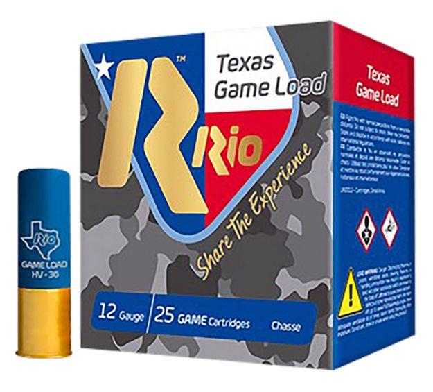 Picture of Rio Ammunition TGHV368TX Texas Game Load High Velocity 12 Gauge 2.75" 1 1/4 oz 8 Shot 25 Per Box/ 10 Case