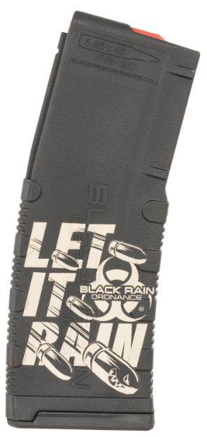 Picture of Black Rain Ordnance MAG30LETITRAINB Magazine  30rd 223 Rem/5.56 NATO Let It Rain Bullet Engraving Fits AR-15 Platform