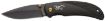 Picture of Browning 3220340 Prism 3  EDC Folding 2.38" Plain Black Oxide 7Cr17MoV SS Blade, Black w/Brass Accents & Logo Anodized Aluminum Handle, Includes Pocket Clip