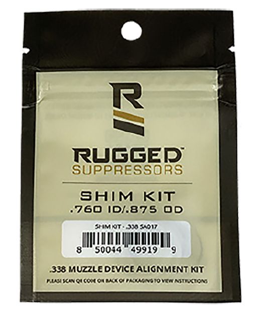 Picture of Rugged Suppressors SA017 Shim Kit  338 Cal (6.8mm) for 3/4"-24, M18x1, M18x1.5 tpi (3 Sizes)