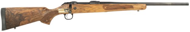 Picture of CZ-USA 07717 CZ 600 American ST2 6.5 Creedmoor 5+1 24" Threaded, Black Barrel/Rec, Grade A Dark Walnut Stock, Adj. Trigger