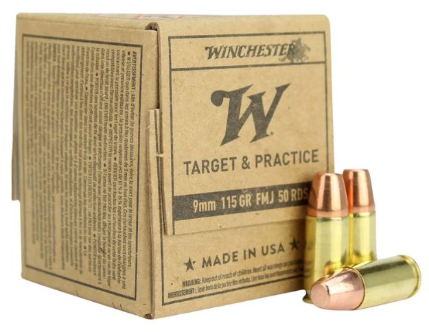 Picture of Winchester Ammo SG9W50 USA  9mmLuger 115gr Full Metal Jacket 50 Per Box/20 Case