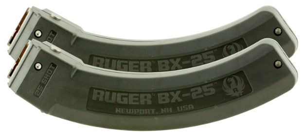 Picture of Ruger 90548 BX-25 Value Pack 25rd Magazine Fits Ruger 10/22/SR/77/Charger 22LR BX-25 Black 2 Pack