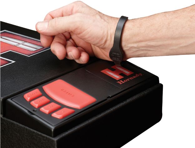 Picture of Hornady 98166 Rapid Safe RFID Wrist Band Black Rubber