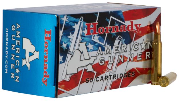 Picture of Hornady 80237 American Gunner  223Rem 55gr Hollow Point 50 Per Box/10 Case