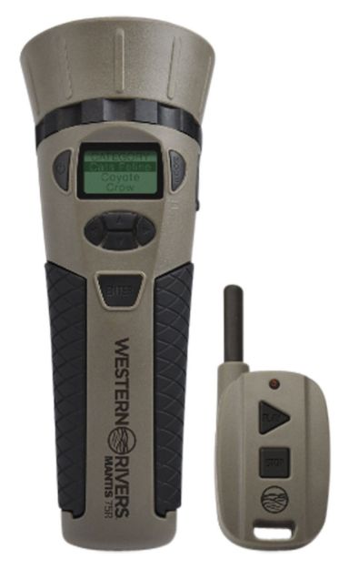 Picture of Western Rivers GC75 Mantis 75R Electronic Call Multiple Sounds Attracts Predators Features Remote Control Brown Polymer