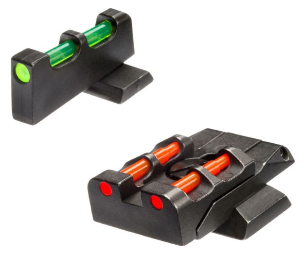 Picture of HiViz SWMPE21 Adjustable Sight Set S&W M&P Green Fiber Optic Front Sight-Orange Fiber Optic Rear Sight