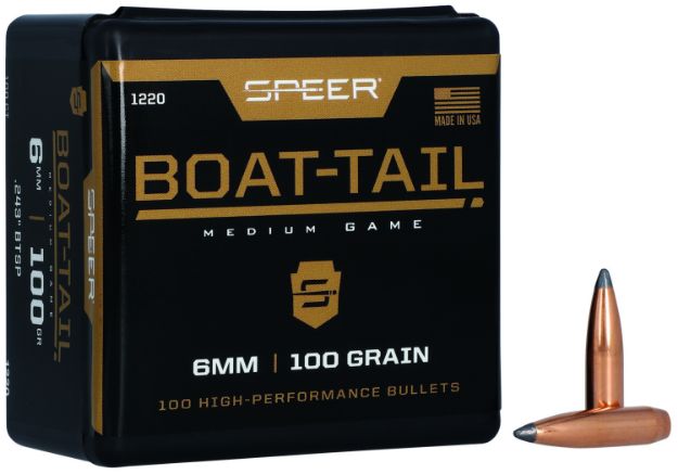 Picture of Speer 1220 Boat-Tail  6mm 100gr Jacketed Soft Point Boat Tail 100 Per Box/5 Case