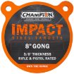 Picture of Champion Targets 44903 Center Mass Gong 8" Rifle Gray AR500 Steel Gong 0.38" Thick Hanging