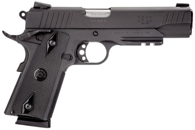 Picture of Taurus 1191101B1 1911  Full Size Frame 45 ACP 8+1 5" Matte Stainless Steel Barrel, Matte Black Serrated Steel Slide & Frame w/Beavertail & Picatinny Rail, Black Checkered Polymer Grip, Right Hand