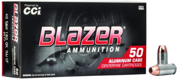 Picture of CCI 3477 Blazer Clean-Fire Handgun 40S&W Lead Free 180gr Total Metal Jacket 50 Per Box/20 Case