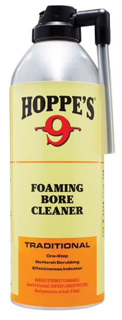 Picture of Hoppe's 908 No. 9 Bore Cleaner Foam Style Cleaner Removes Copper & Powder Residue  12 oz. Spray Bottle