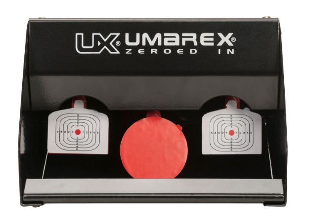 Picture of Umarex USA 2218075 Trap Shot Re-Setable Steel Red/White Target Air Rifle