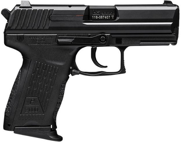 Picture of HK 81000037 P2000 V2 LEM Full Size Frame 9mm Luger 13+1, 3.66" Black Steel Barrel, Serrated Steel Slide, Polymer Frame w/Picatinny Rail, Black Interchangeable Backstrap Grip, Ambidextrous