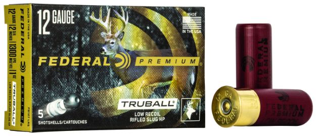 Picture of Federal PB127LRS Premium Vital-Shok TruBall 12Gauge 2.75" 1oz RifledSlug Shot 5 Per Box/50 Case