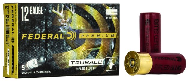 Picture of Federal PB127RS Premium Vital-Shok TruBall 12Gauge 2.75" 1oz RifledSlug Shot 5 Per Box/50 Case