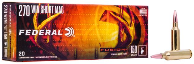 Picture of Federal F270WSMFS1 Fusion  270WSM 150gr Bonded Soft Point 20 Per Box/10 Case