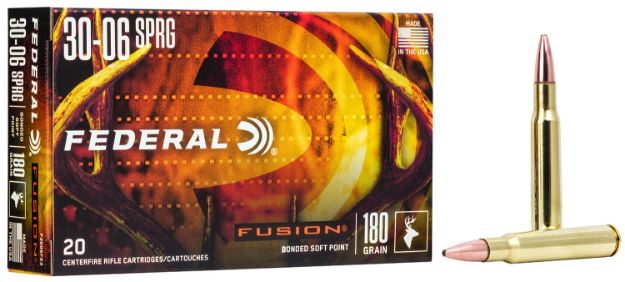 Picture of Federal F3006FS3 Fusion  30-06Springfield 180gr Bonded Soft Point 20 Per Box/10 Case