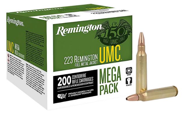 Picture of Remington Ammunition 23775 UMC Mega Pack 223Rem 45gr Jacketed Hollow Point 200 Per Box/4 Case