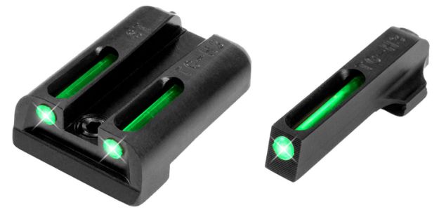 Picture of TruGlo TG131ST2 TFO  Green/Tritium/Fiber Optic Front Sight-Green/Tritium/Fiber Optic Rear Sight Sig Sauer P-Series #6 Front/#8 Rear