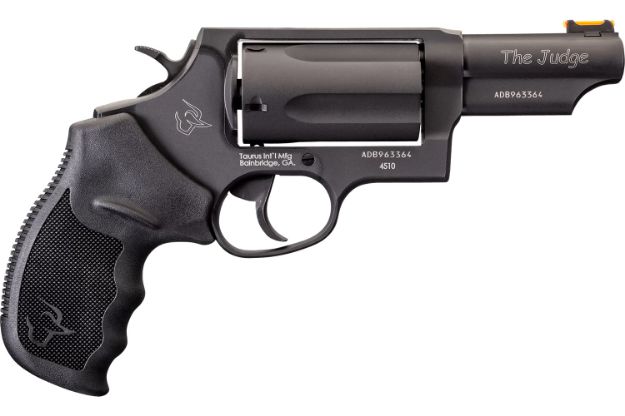 Picture of Taurus 2441031T Judge  45 Colt (LC)/410 Bore 5rd 3" Matte Black Oxide Steel Barrel, Cylinder & Frame, Black Ribber Grip, Exposed Hammer