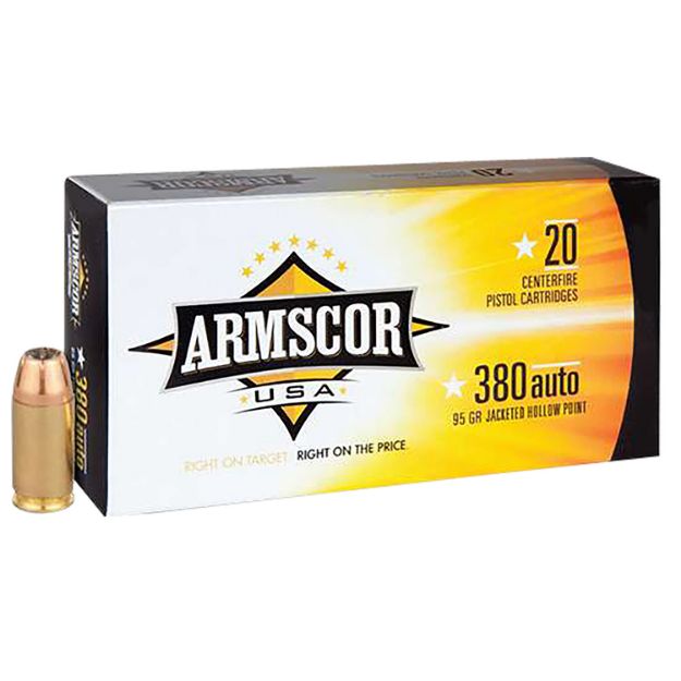 Picture of Armscor FAC3803N USA  380ACP 95gr Jacketed Hollow Point 20 Per Box/25 Case