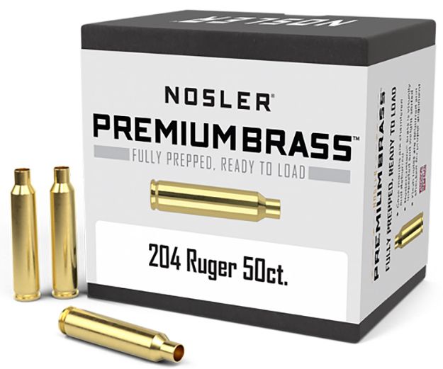 Picture of Nosler 10056 Premium Brass Unprimed Cases 204Ruger Rifle Brass 50/Box