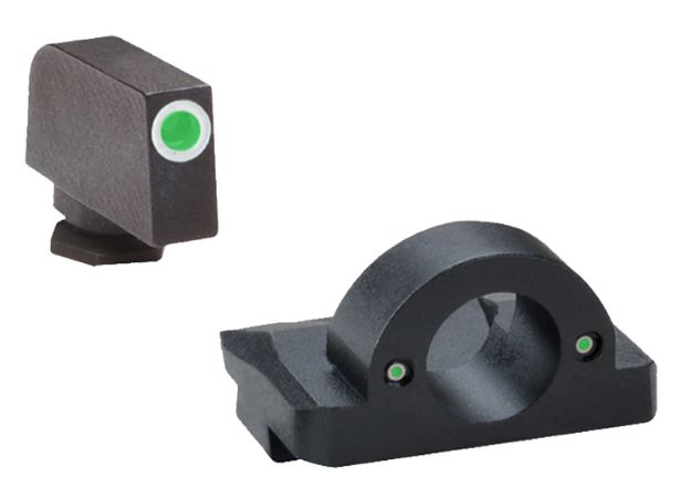 Picture of AmeriGlo GL126 Ghost Ring Sight Set for Glock  Green Tritium White Outline Front Sight-Green Tritium Rear Sight