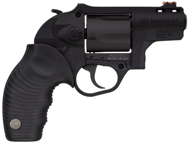 Picture of Taurus 2605021PLY 605 Poly Protector 38 Special +P or 357 Mag 5 Shot 2" Black Finish Barrel, Matte Black Oxide Finish Cylinder, Black Finish Polymer Frame & Black Ridged Rubber Grip