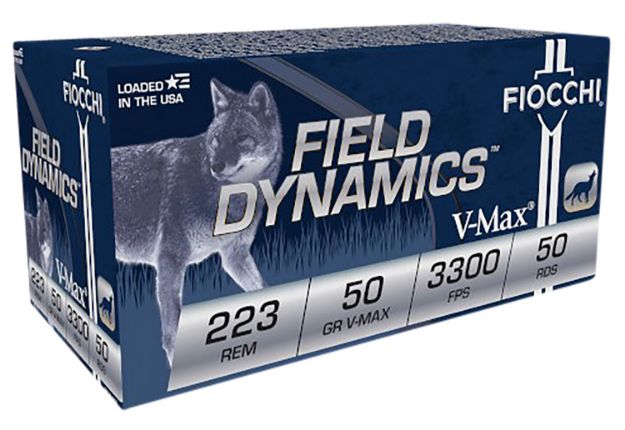 Picture of Fiocchi 223HVA50 Field Dynamics  223Rem 50gr Hornady V Max 50 Per Box/20 Case