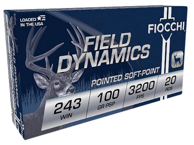 Picture of Fiocchi 243SPD Field Dynamics  243Win 100gr Pointed Soft Point 20 Per Box/10 Case