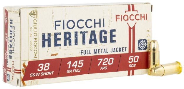 Picture of Fiocchi 38SWSHA Heritage  38S&WShort 145gr Full Metal Jacket 50 Per Box/20 Case