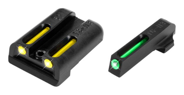 Picture of TruGlo TG131ST2Y TFO  Green/Tritium/Fiber Optic Front Sight-Yellow/Tritium/Fiber Optic Rear Sight Sig Sauer P-Series #6 Front/#8 Rear