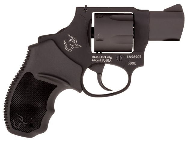 Picture of Taurus 2380121UL 380 Mini Revolver 380 ACP 5rd 1.75" Matte Black Oxide Steel Cylinder & Barrel Matte Black Anodized Aluminum Frame Black Rubber Grip