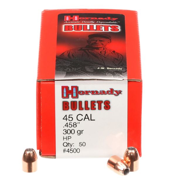 Picture of Hornady 4500 InterLock  45 Cal .458 300 gr Hollow Point 50 Per Box/ 15 Case