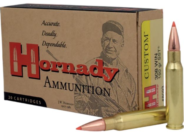 Picture of Hornady 8093 Custom  308Win 150gr Super Shock Tip 20 Per Box/10 Case