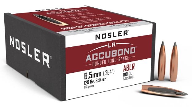 Picture of Nosler 58943 AccuBond Long Range 6.5Creedmoor 129gr Spitzer Point 100/Box