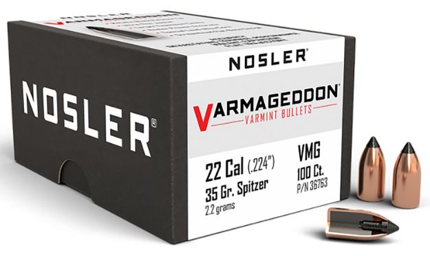 Picture of Nosler 36763 Varmageddon  22Cal 35gr Flat Base Tipped 100/Box