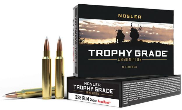 Picture of Nosler 48952 Trophy Grade  338RUM 250gr Nosler AccuBond 20 Per Box/10 Case