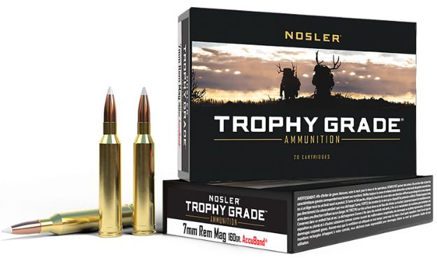 Picture of Nosler 47284 Trophy Grade  7mmRemMag 160gr Nosler AccuBond 20 Per Box/10 Case