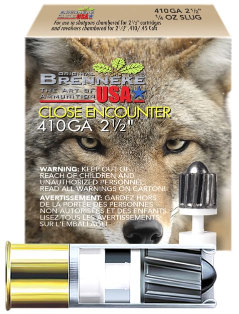 Picture of Brenneke SL4102CE Close Encounter Home Defense 410Gauge 2.50" 1/4oz Sabot Slug Shot 5 Per Box/90 Case