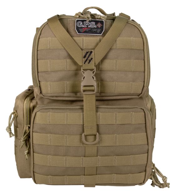 Picture of GPS Bags T1612BPT Tactical Range Backpack Tan 1000D Nylon Teflon Coating 3 Handguns